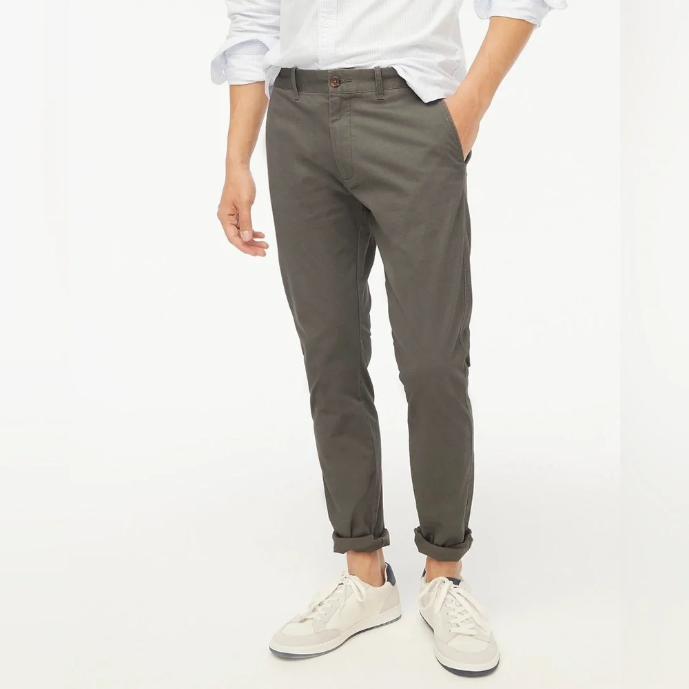 NWT Men’s J.Crew Factory skinny fit grey chino pants size 32/30 - Picture 1 of 5